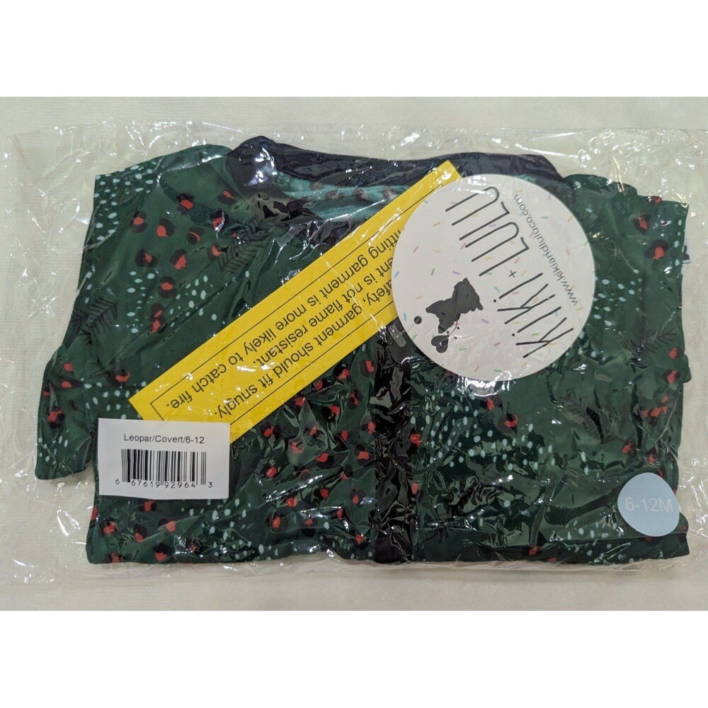 NWT Kiki and Lulu Bamboo Christmas Leopard Romper size 6-12 months